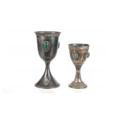 Zadok .925 Sterling Silver Israeli Kiddish Goblets