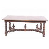 18th C. Louis XIII Barley Twist Trestle Table