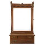 Ca. 1890 Oak Gentleman's Dresser w/ Beveled Mirror