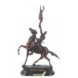 After Remington (1861-1909) Buffalo Signal Bronze
