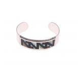 Zuni Leander & Lisa Othole Sterling Inlay Bracelet