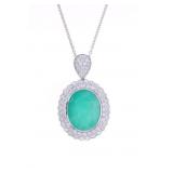 GGA 46.78CTW Columbian Emerald & Diamond Necklace