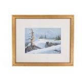 Frederick Kubitz Original Watercolor 'Crater Lake'