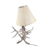 Deer Shed Antler Lamp W/ Rawhide Lampshade