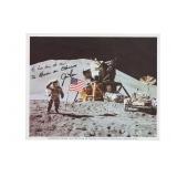 Astronaut Jim Irwin Moon Landing Lithograph Signed