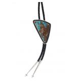 Vintage Navajo Sterling Turquoise Mountain Bolo