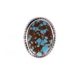 Navajo R. Sam Sterling & Damele Turquoise Ring