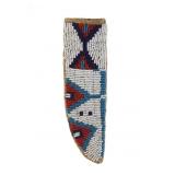 Ca. 1890 Sioux Beaded Parfleche Hide Belt Sheath