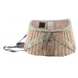 Red Head Brand Wicker Fishing Creel c. 1960's