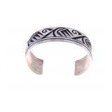 Navajo T&R Singer Sterling Cuff Bracelet