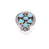 Navajo Gene Nataan Sterling Silver Turquoise Ring