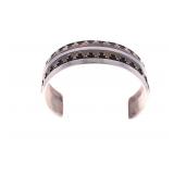 Navajo T&R Singer Sterling & Gold Overlay Bracelet