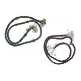 Handcrafted Nylon Core Trade Seed Bead Lash Pair