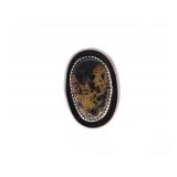 Navajo B.B.T. Sterling & Poppy Jasper Ring
