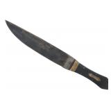 Coffin Handle Large Bowie Knife w/ Horseshoe Mark