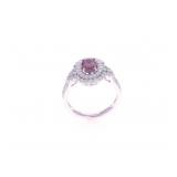 GIA 1.49ct Sapphire & VS2 Diamond Platinum Ring