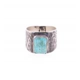 Navajo Diné Clayton Tsosie Sterling Turquoise Ring