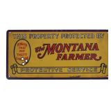 1920's Montana Farmer Protective Service Tin Sign
