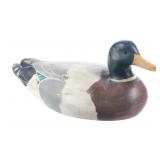 Ducks Unlimited Carved Wooden Mallard Duck Decoy