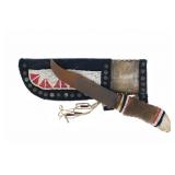 Lakota Sioux Bear Jaw Knife Sheath - J. Young Buck