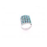 Zuni S. Haloo Sterling Silver Petit Point Ring