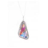 Navajo R. Sam Silver Mojave Turquoise Necklace