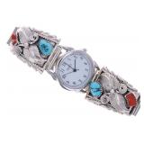 Navajo Running Bear Trading Sterling Watch Band