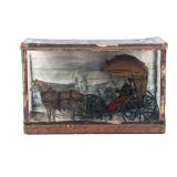 Ca. 1900- Americana Folk Art Carriage Diorama