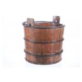 19th C. Farmhouse Barrel Built Well Bucket
