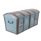 1780 Swedish Domed Painted Large Immigrant Trunk