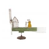 Folk Art Milk Maid Puritan Whirligig Weathervane