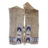 19th Century Lakota Sioux Beaded Hide Leggings