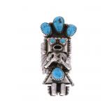Navajo Doris Smallcanyon Silver Kachina Ring