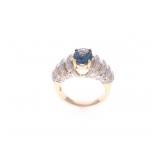 1.77ct Spinel & VS2 Diamond 14k Two Tone Gold Ring