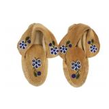Ca. 1960's Flathead Hide Beaded Mocassins