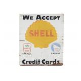 Vintage Canadian Shell Gasoline Service Sign
