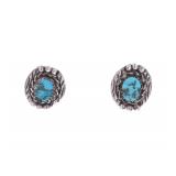 Apache R.P.S. Sterling & Turquoise Earrings