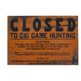 Original Montana State Fish and Game Sign