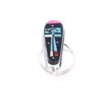 Navajo Gilbert Smith Sterling Silver Inlay Ring