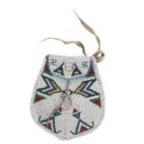 Ca. 1900- Ute Whirling Logs Beaded Medicine Bag