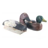 Mallard Decoy & Lake Michigan Wooden Duck Decoys