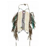 Sioux Mirrored & Beaded Bone Hair Pipe Breastplate