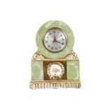 Porcelain Sessions Mantle Clock Mid 20th C.