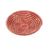 West African Natural Red Ochre Painted Basket
