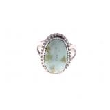 Navajo Herbert Tsosie Sterling & Palomino Ring