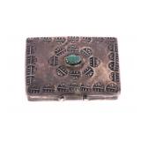 Ca. 1920-30's Navajo Old Pawn Silver Pillbox