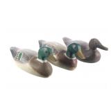 Ca. 1950s Mallard Drakes & Hen Decoys by Gus Nelow