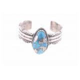 Navajo G. Livingston Sterling & Turquoise Bracelet