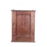 19th C. Victorian Tiger Oak Medicine Cabinet
