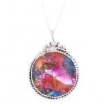 Navajo R. Sam Sterling & Mojave Turquoise Necklace